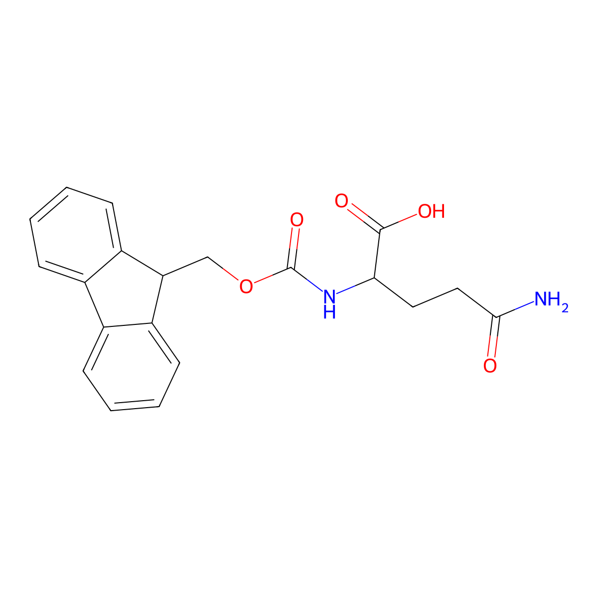 N2-((9H-Fluoren-9-ylmethoxy)carbonyl)-L-glutamine molecular structure, CAS 118609-68-0