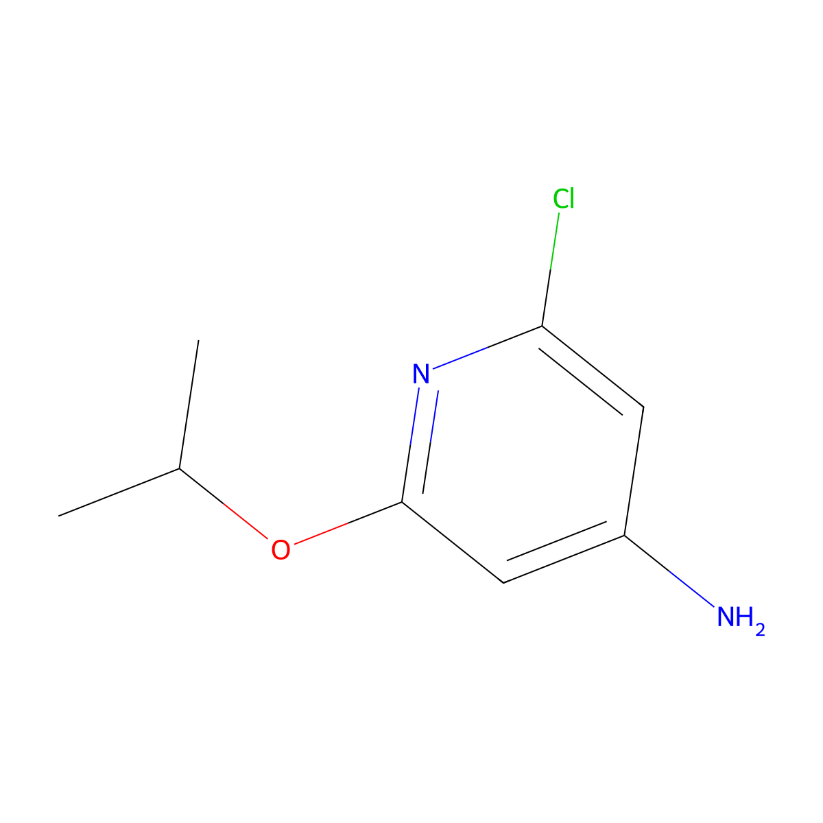 2-Chloro-6-isopropoxypyridin-4-amine molecular structure, CAS 1186111-99-8