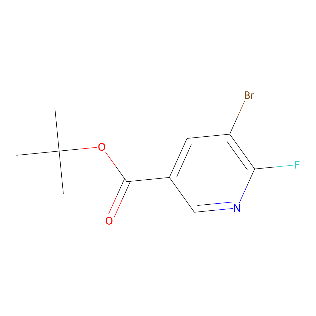 tert-Butyl 5-bromo-6-fluoronicotinate molecular structure, CAS 1186115-62-7