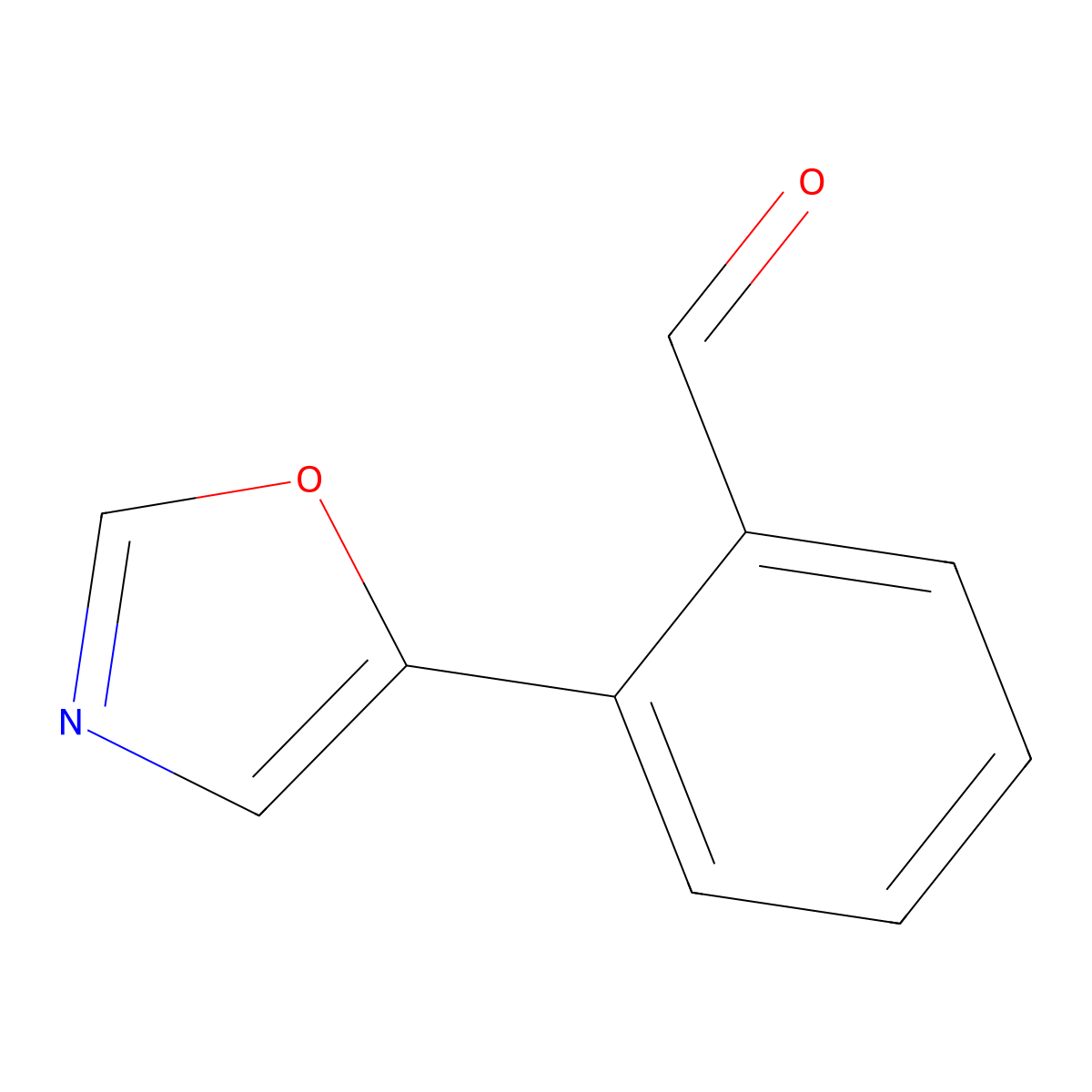 2-(5-Oxazolyl)benzaldehyde molecular structure, CAS 1186127-14-9