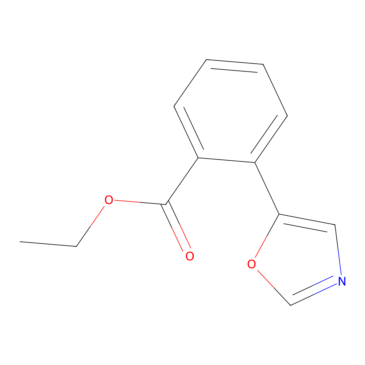 Ethyl 2-(5-Oxazolyl)benzoate molecular structure, CAS 1186127-15-0