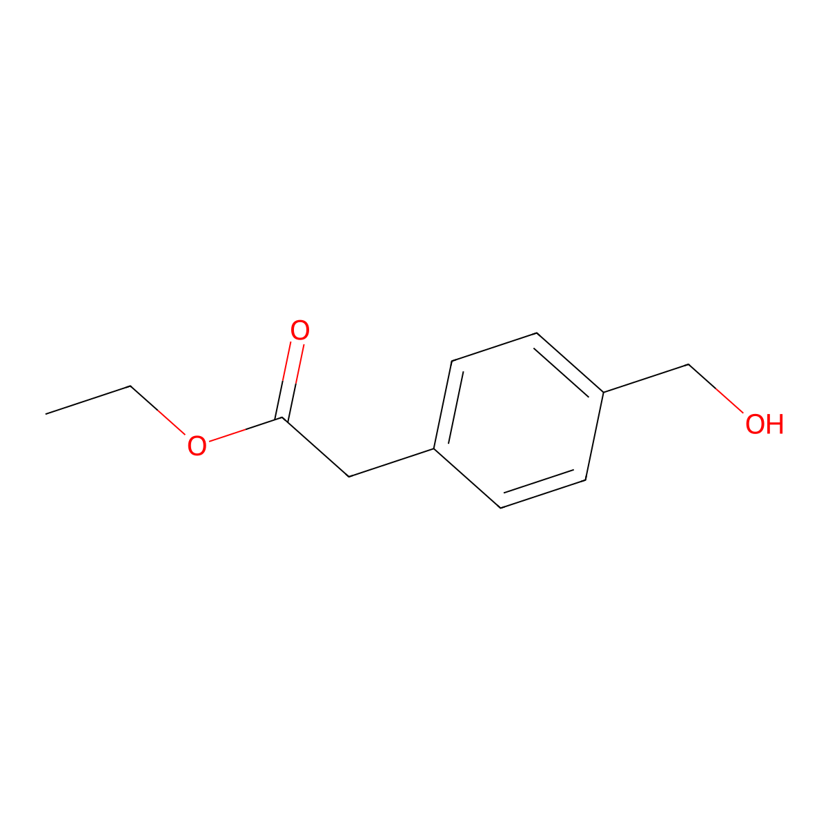 Ethyl 2-(4-(hydroxymethyl)phenyl)acetate molecular structure, CAS 118618-41-0