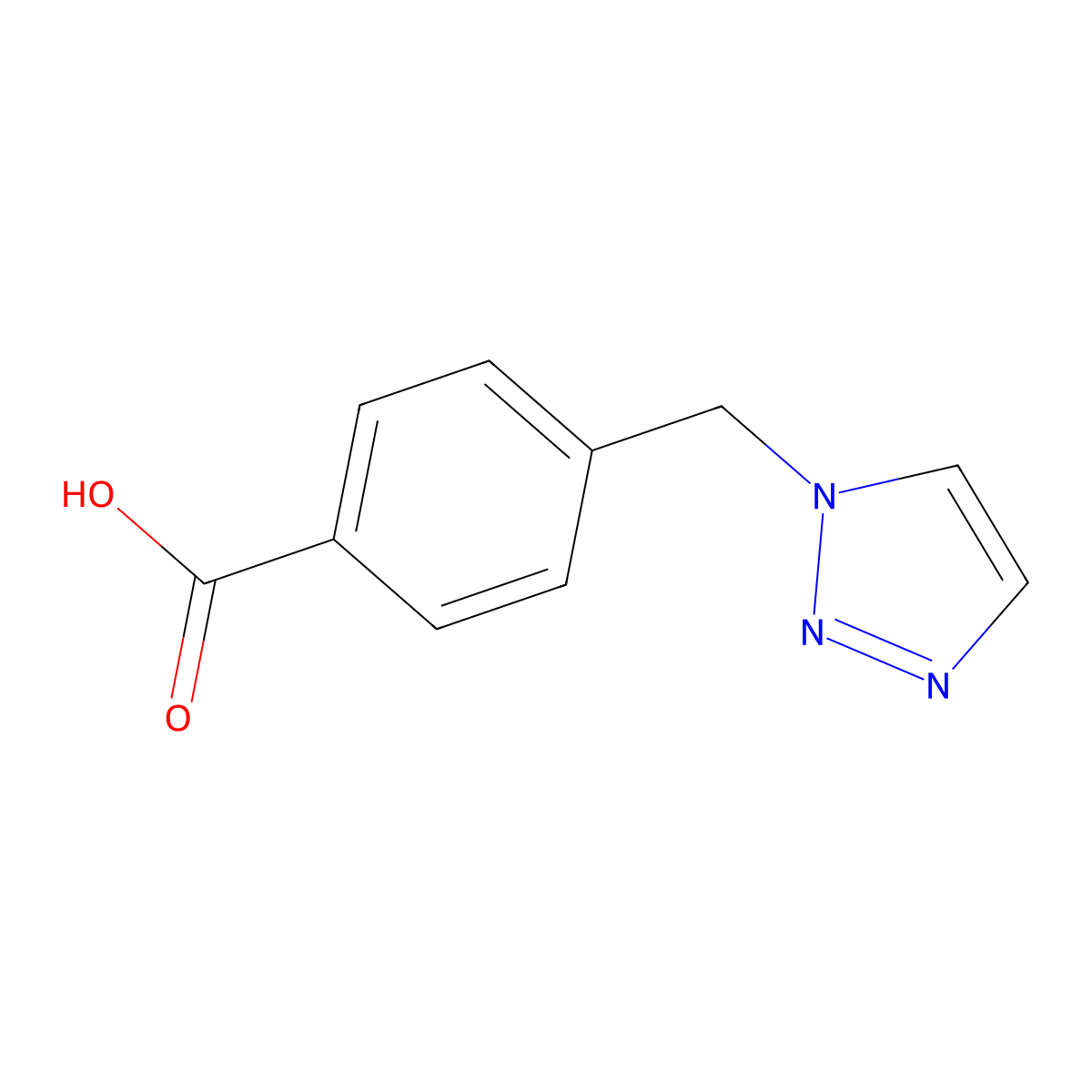 4-[(1H-1,2,3-triazol-1-yl)methyl]benzoic acid molecular structure, CAS 118618-53-4