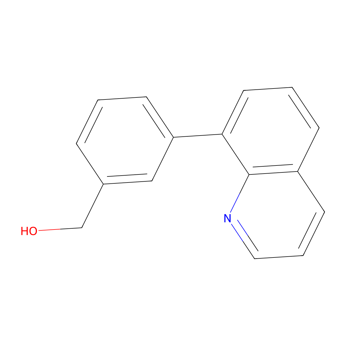 (3-(Quinolin-8-yl)phenyl)methanol molecular structure, CAS 1186193-41-8