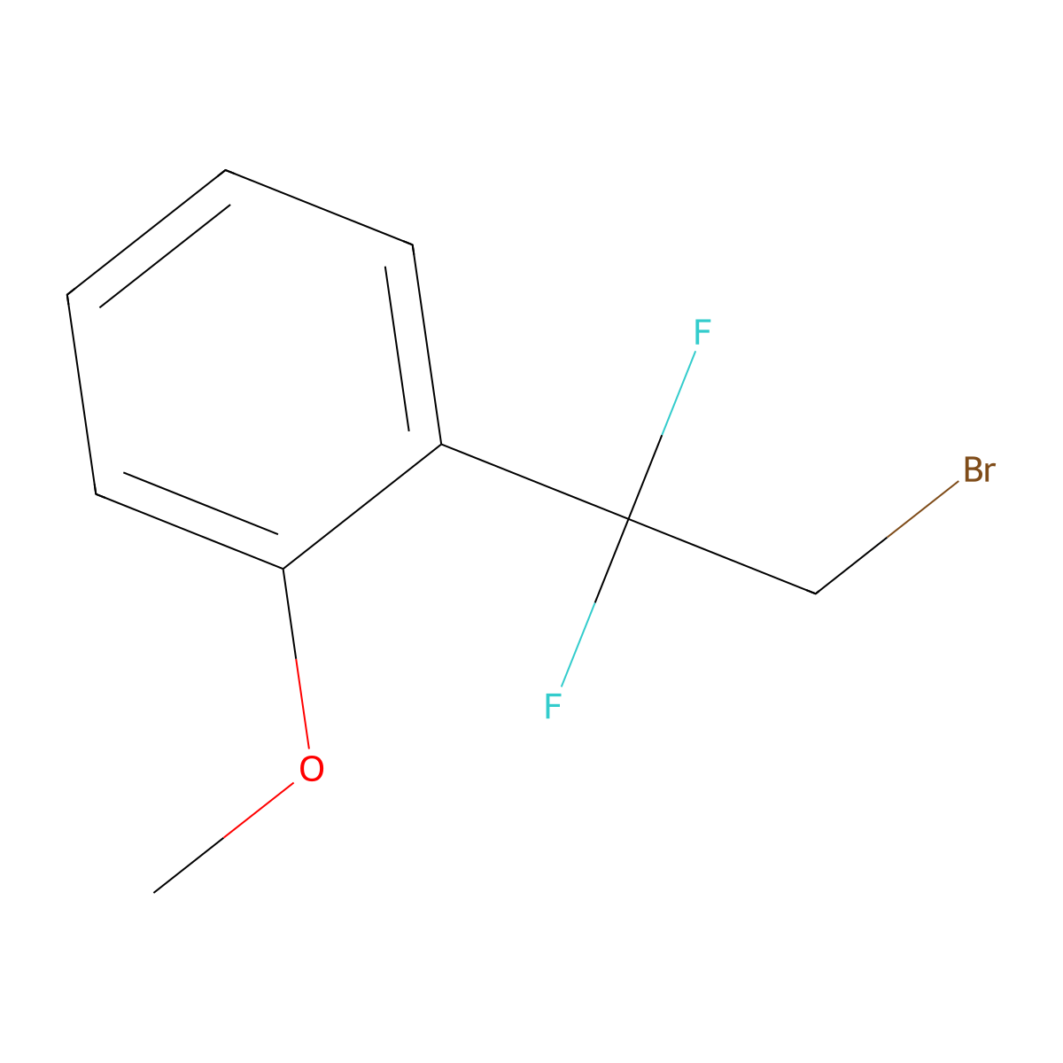 1-(2-Bromo-1,1-difluoroethyl)-2-methoxybenzene molecular structure, CAS 1186194-40-0