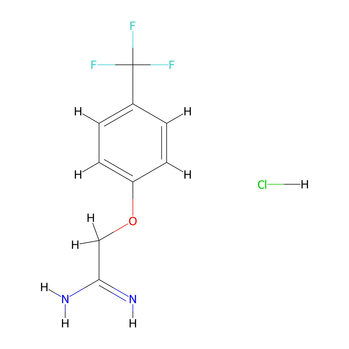 2-[4-(Trifluoromethyl)phenoxy]ethanimidamide hydrochloride molecular structure, CAS 1186194-48-8