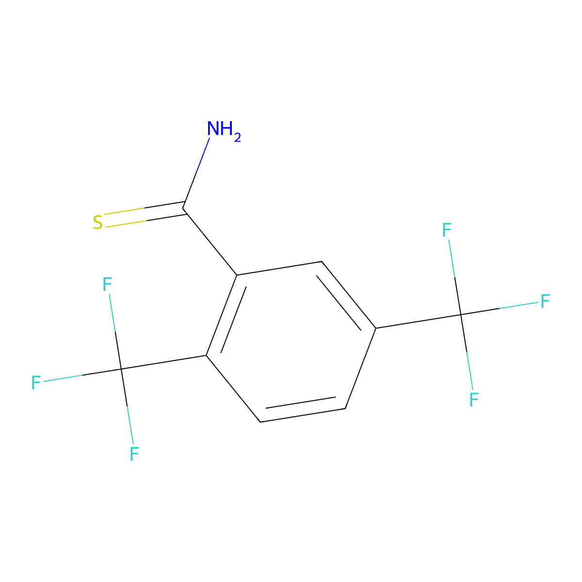 2,5-Bis-trifluoromethylthiobenzamide molecular structure, CAS 1186194-57-9