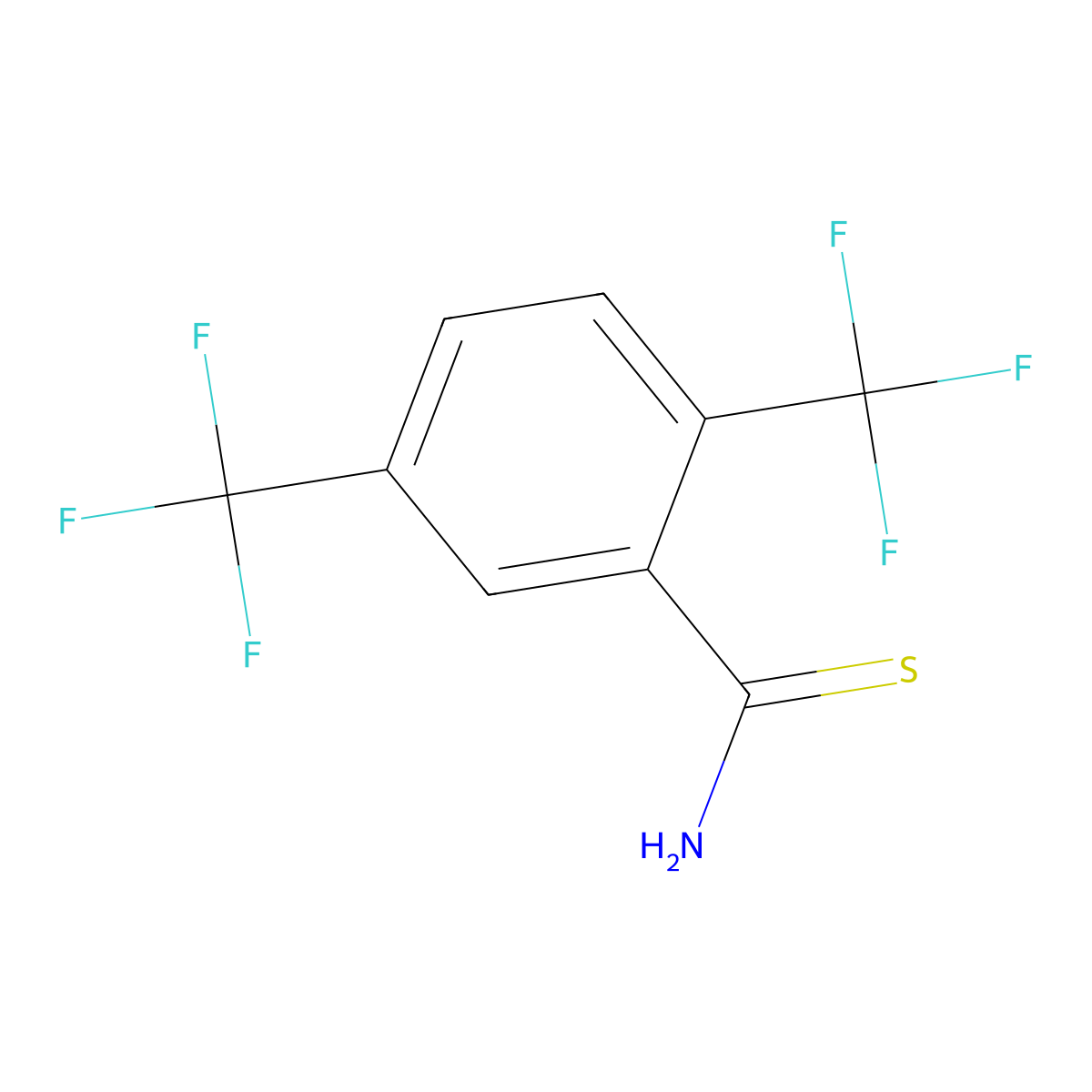 2,5-Bis-trifluoromethylthiobenzamide molecular structure, CAS 1186194-57-9