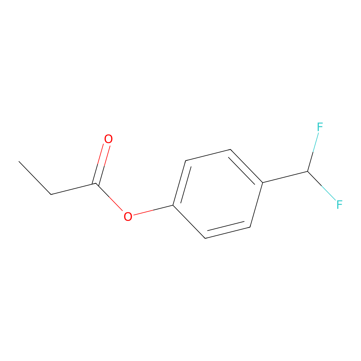 Propionic acid 4-(difluoromethyl)-phenyl ester molecular structure, CAS 1186194-58-0