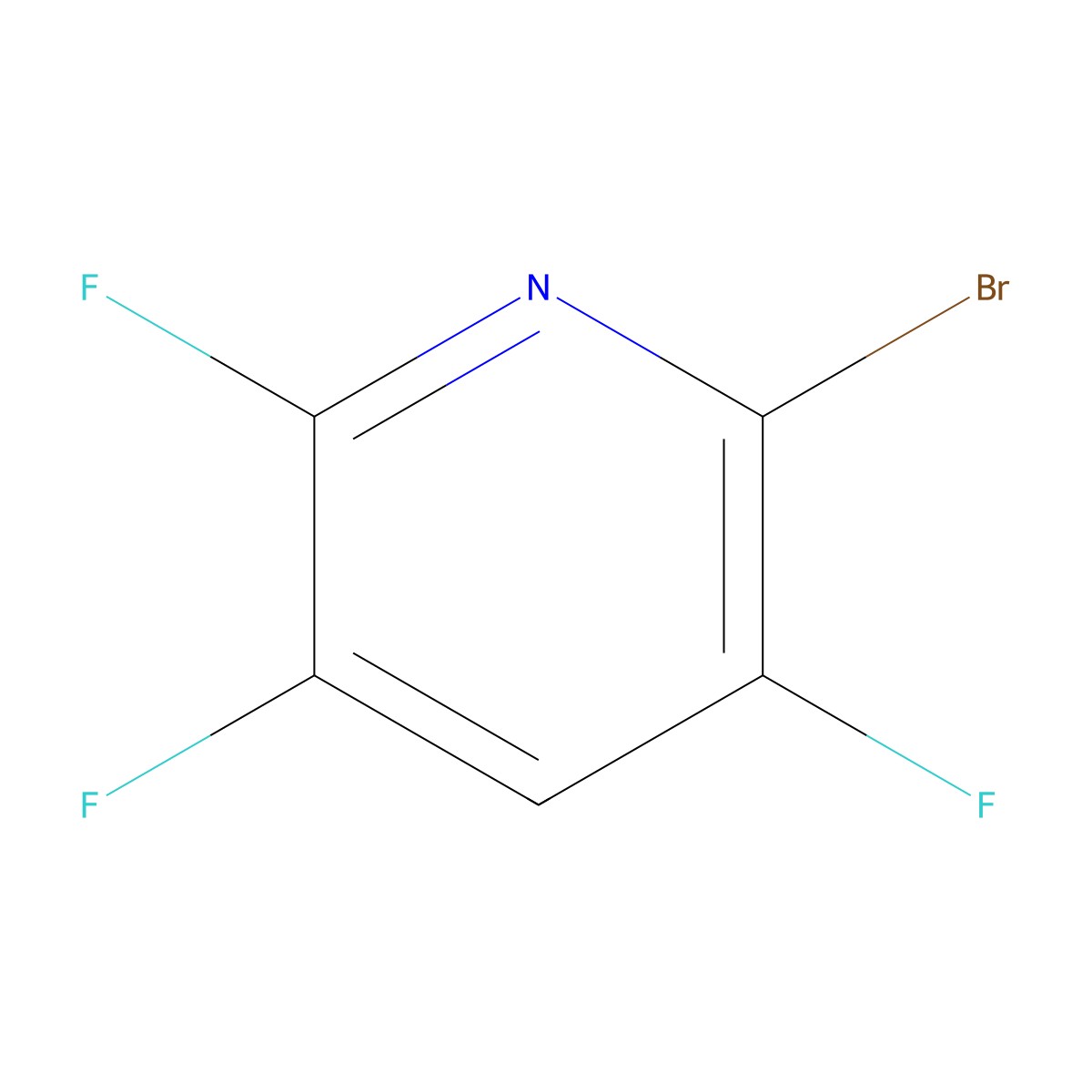 2-Bromo-3,5,6-trifluoropyridine molecular structure, CAS 1186194-66-0