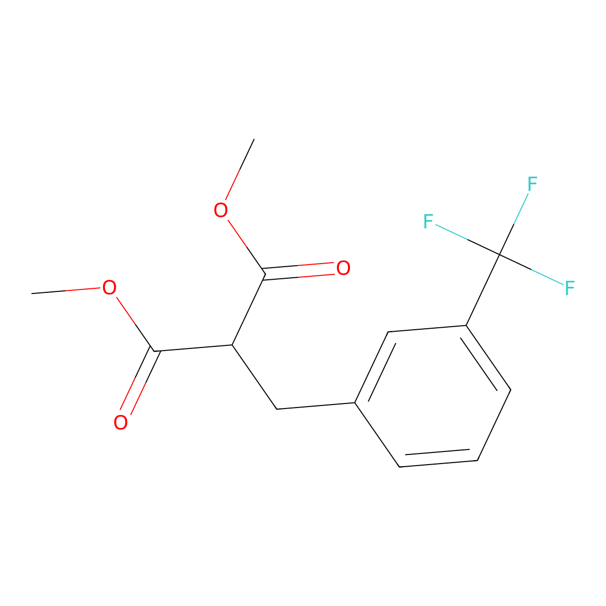 Dimethyl 2-(3-trifluoromethylbenzyl)malonate molecular structure, CAS 1186194-84-2