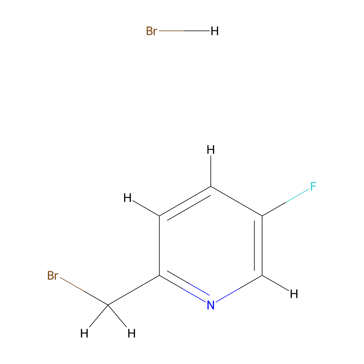 2-(Bromomethyl)-5-fluoropyridine hydrobromide molecular structure, CAS 1186194-88-6