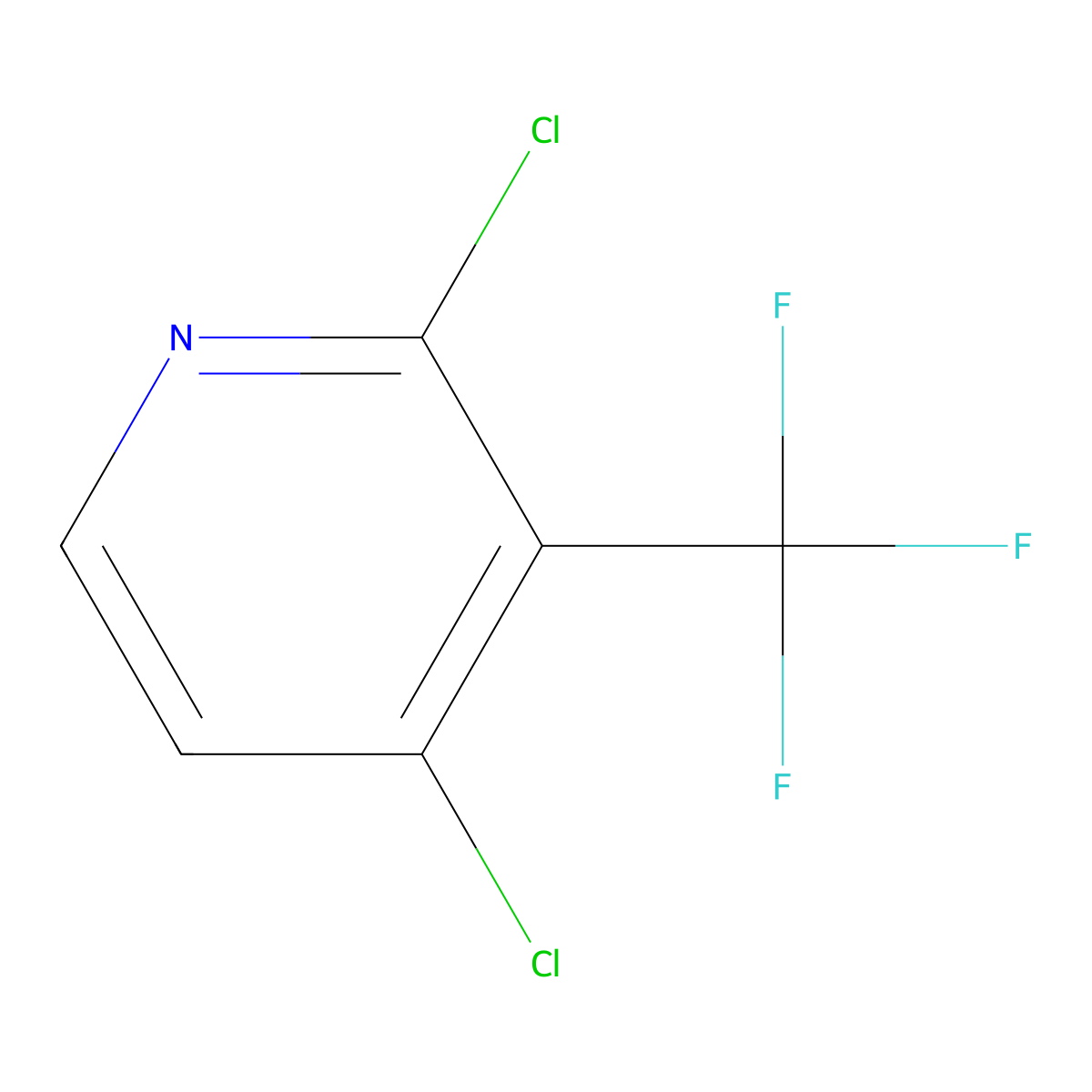 2,4-Dichloro-3-(trifluoromethyl)pyridine molecular structure, CAS 1186194-98-8