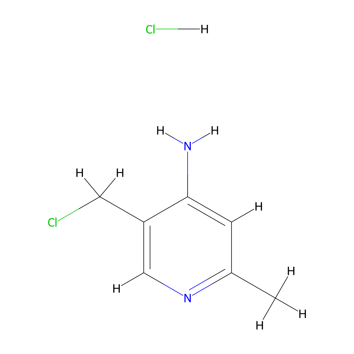 5-(Chloromethyl)-2-methylpyridin-4-amine hydrochloride molecular structure, CAS 1186195-03-8