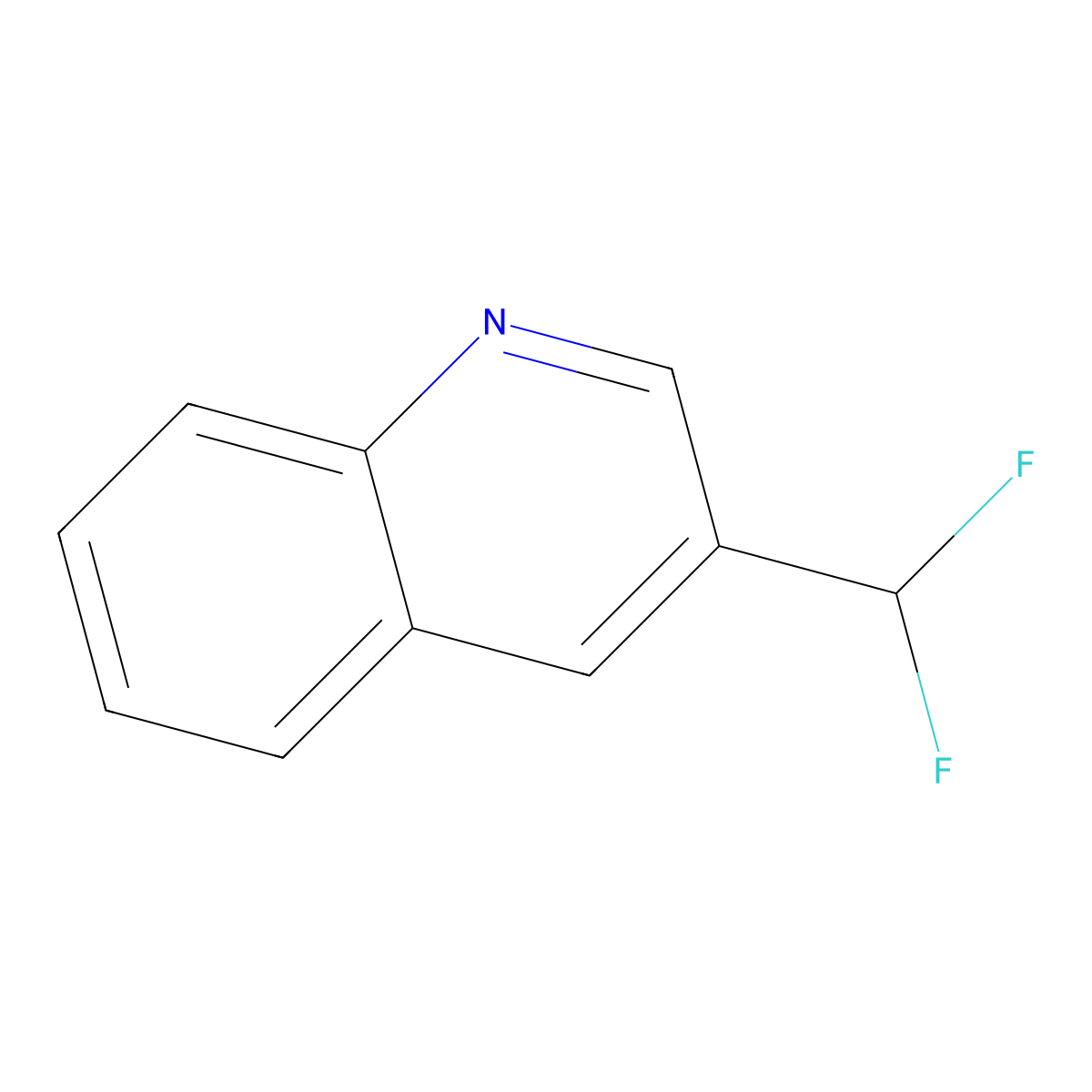 3-(Difluoromethyl)quinoline molecular structure, CAS 1186195-11-8
