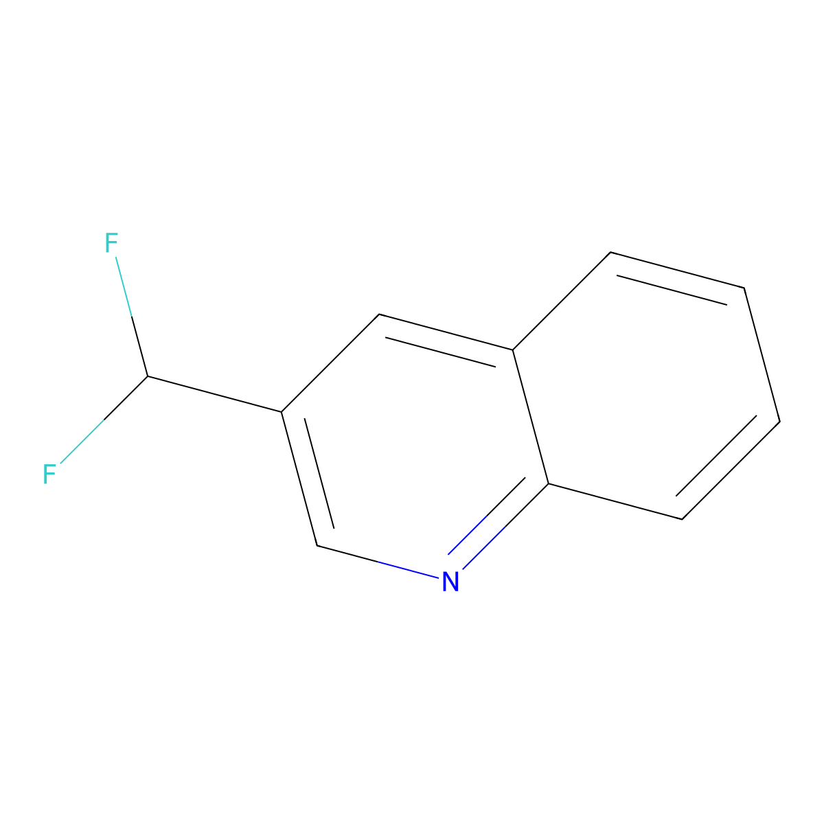 3-(Difluoromethyl)quinoline molecular structure, CAS 1186195-11-8