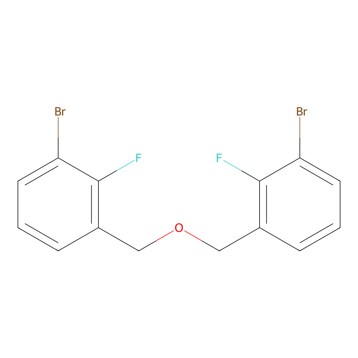 Bis-(3-bromo-2-fluorobenzyl)ether molecular structure, CAS 1186195-12-9