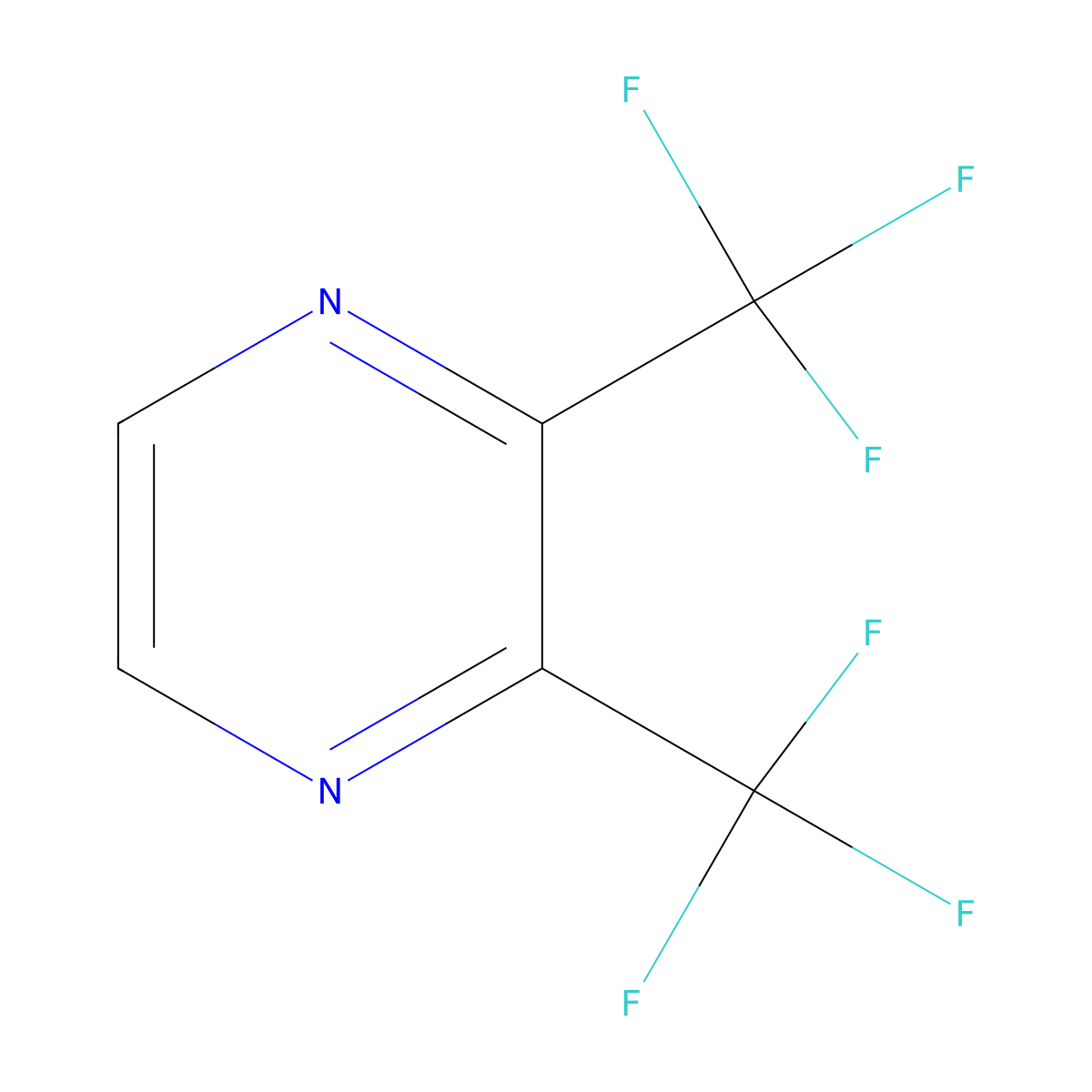 2,3-Bis(trifluoromethyl)pyrazine molecular structure, CAS 1186195-14-1