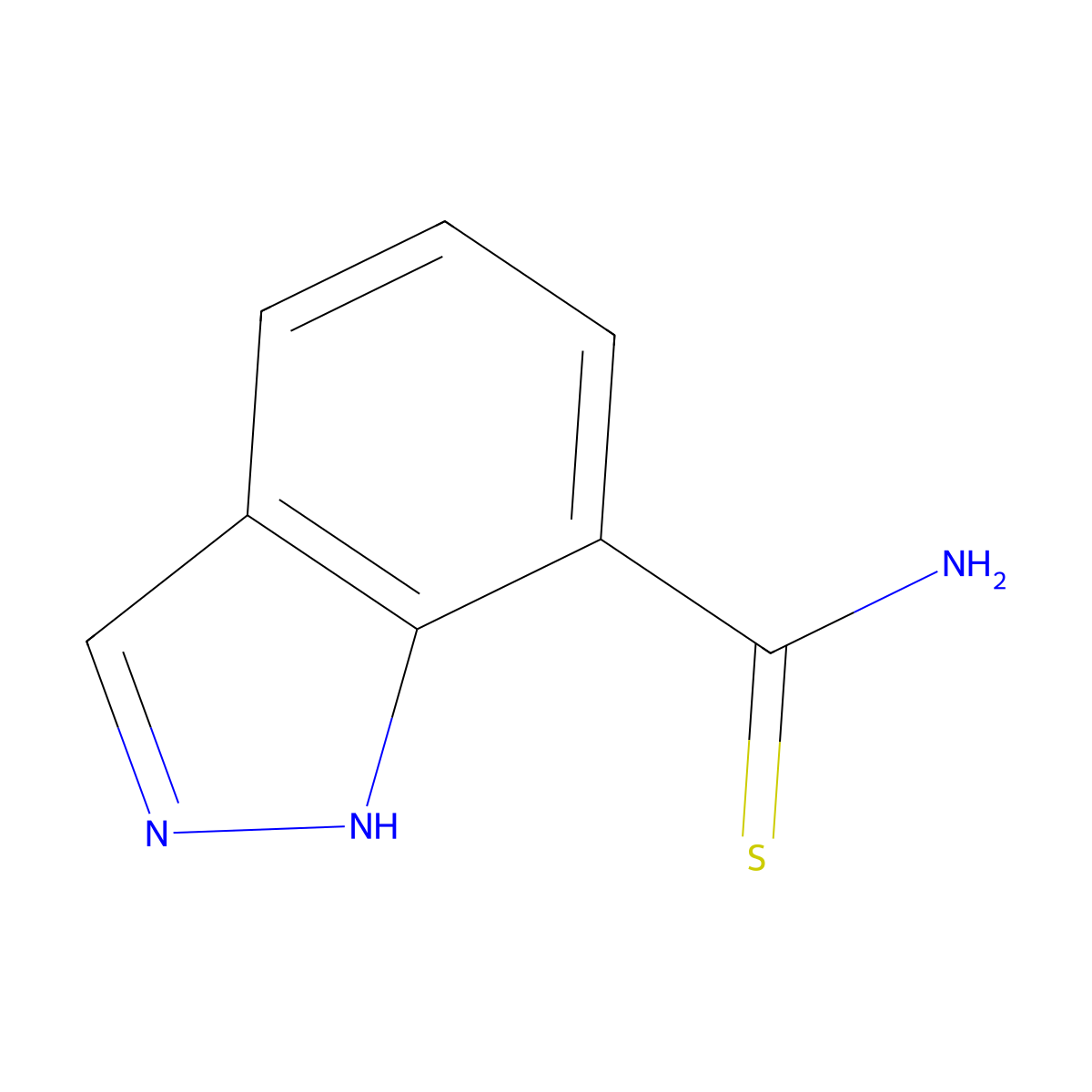 1H-indazole-7-carbothioamide molecular structure, CAS 1186195-19-6