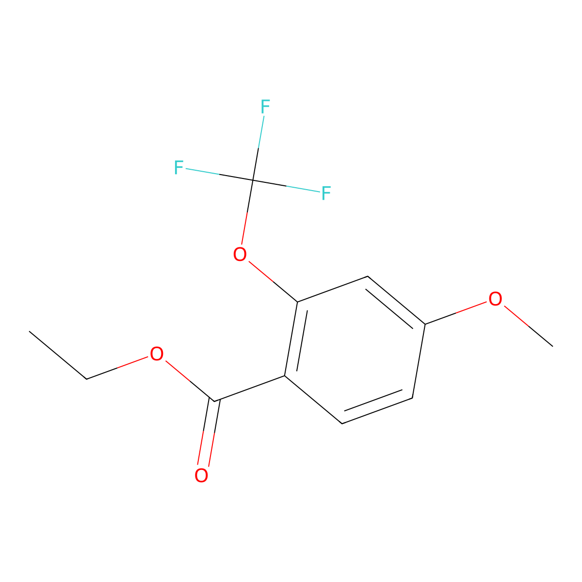 Ethyl 4-methoxy-2-(trifluoromethoxy)benzoate molecular structure, CAS 1186195-26-5