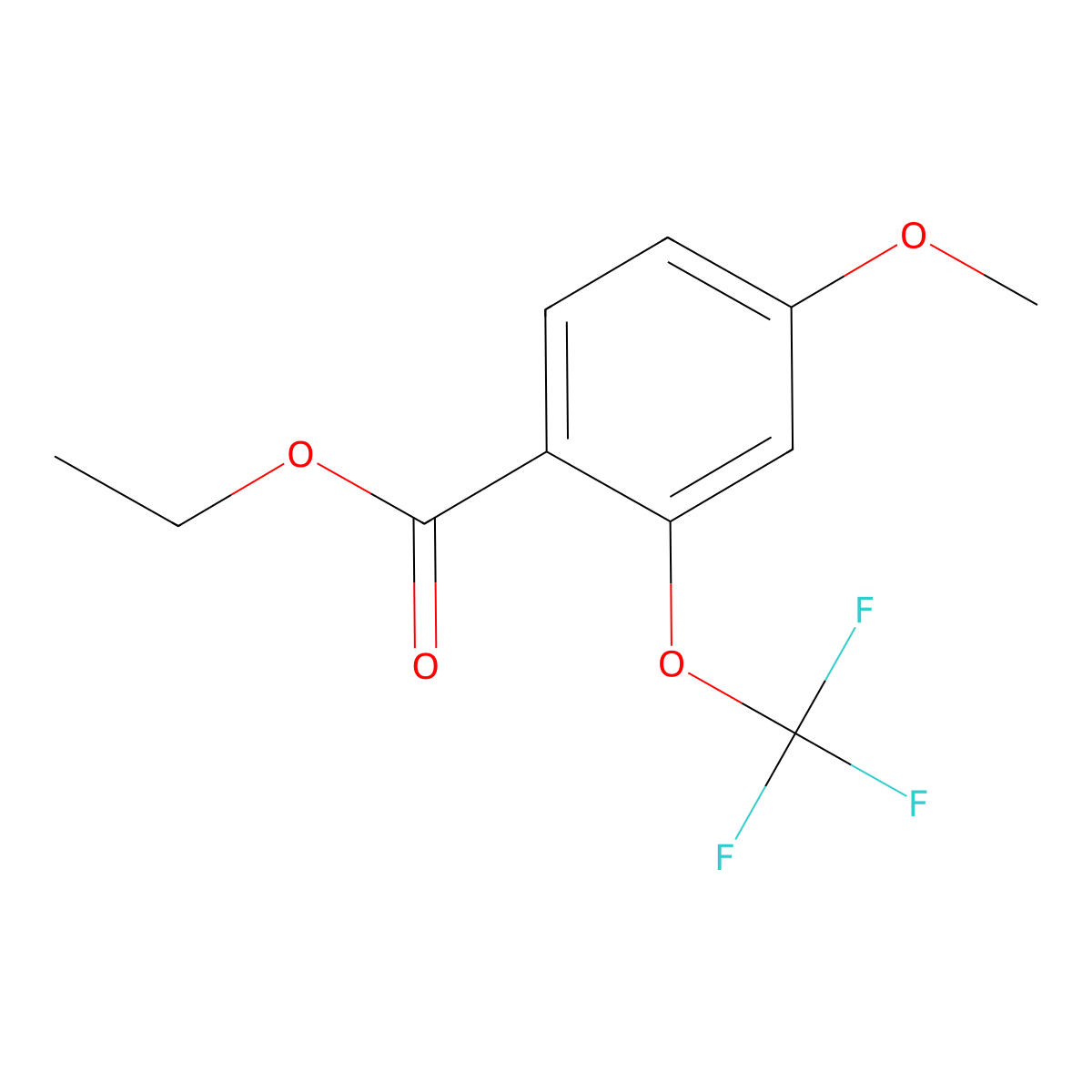 Ethyl 4-methoxy-2-(trifluoromethoxy)benzoate molecular structure, CAS 1186195-26-5