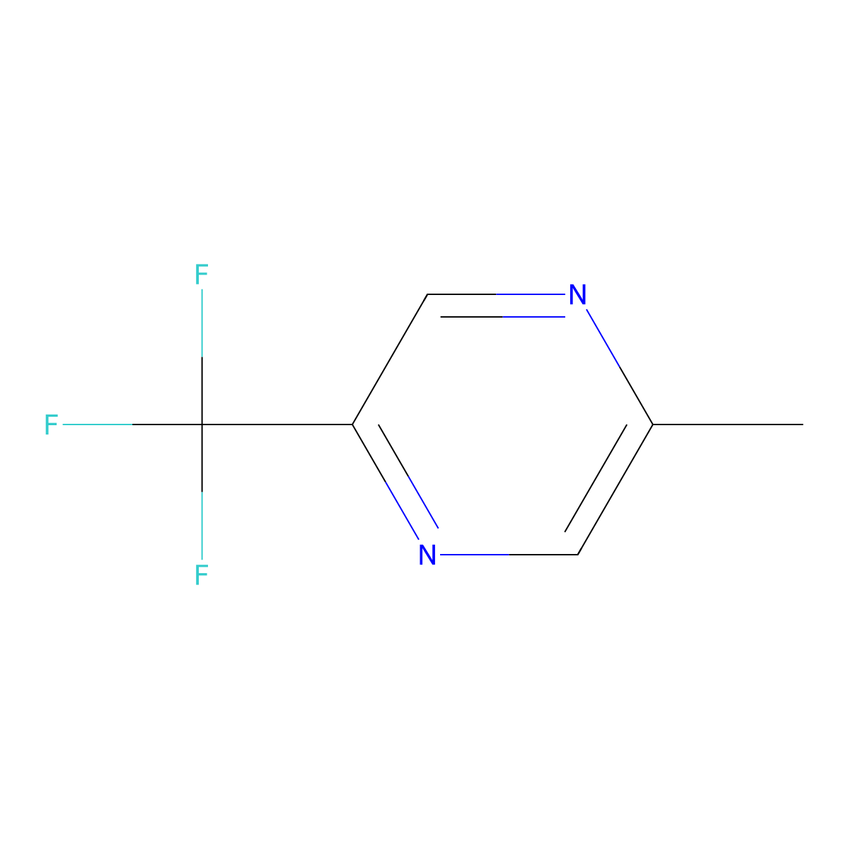 2-Methyl-5-(trifluoromethyl)pyrazine molecular structure, CAS 1186195-51-6