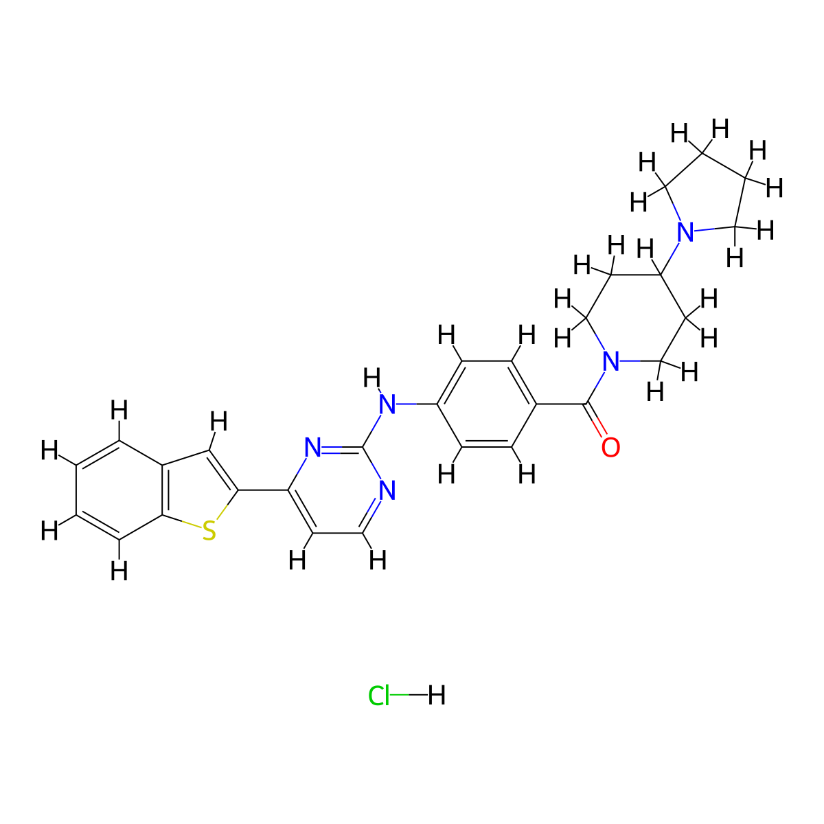 IKK 16 hydrochloride molecular structure, CAS 1186195-62-9
