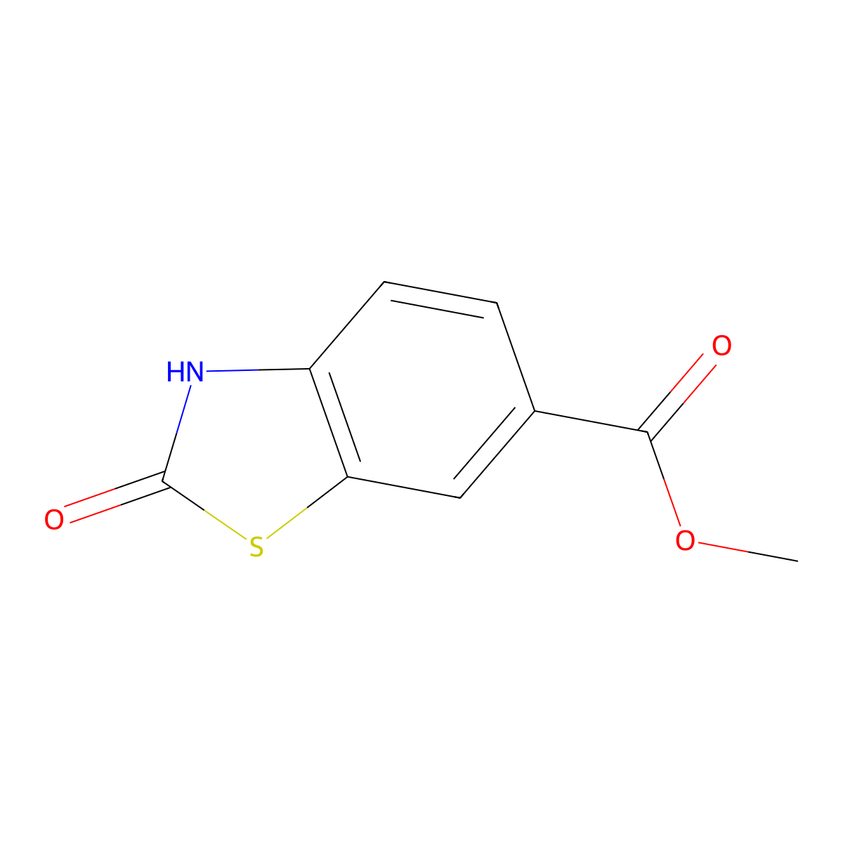 Methyl 2-oxo-2,3-dihydrobenzo[d]thiazole-6-carboxylate molecular structure, CAS 118620-99-8