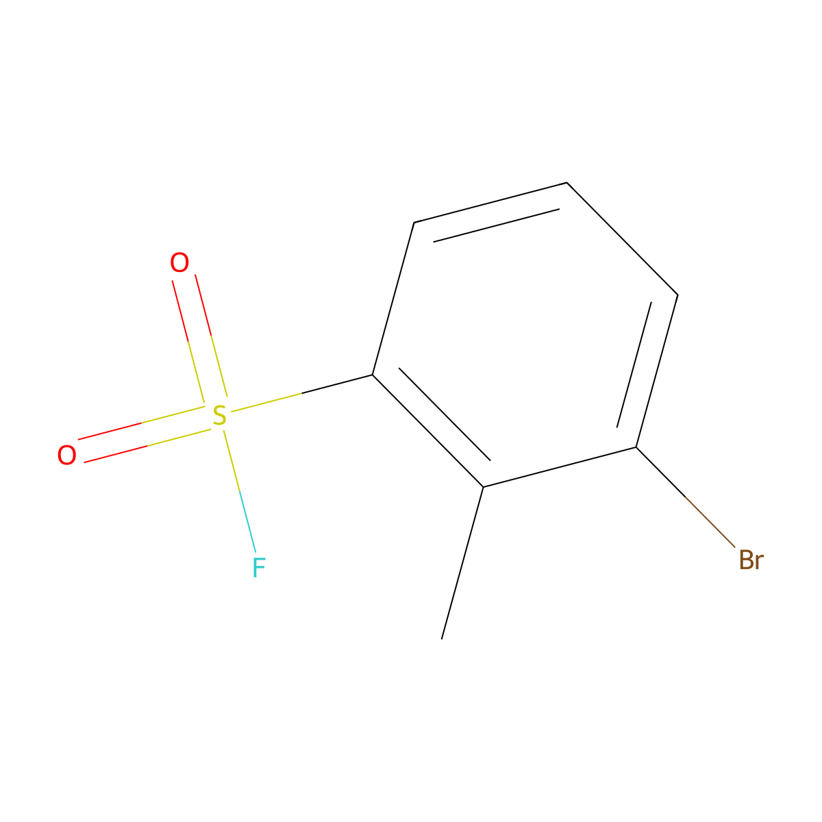 3-Bromo-2-methylbenzene-1-sulfonyl fluoride molecular structure, CAS 1186204-62-5
