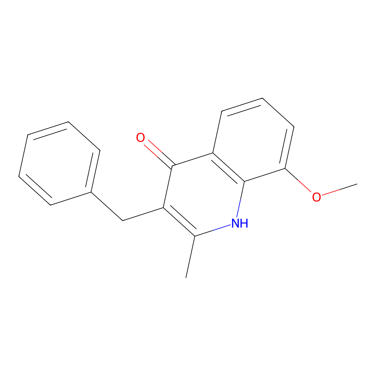 3-Benzyl-8-methoxy-2-methylquinolin-4(1H)-one molecular structure, CAS 1186205-01-5