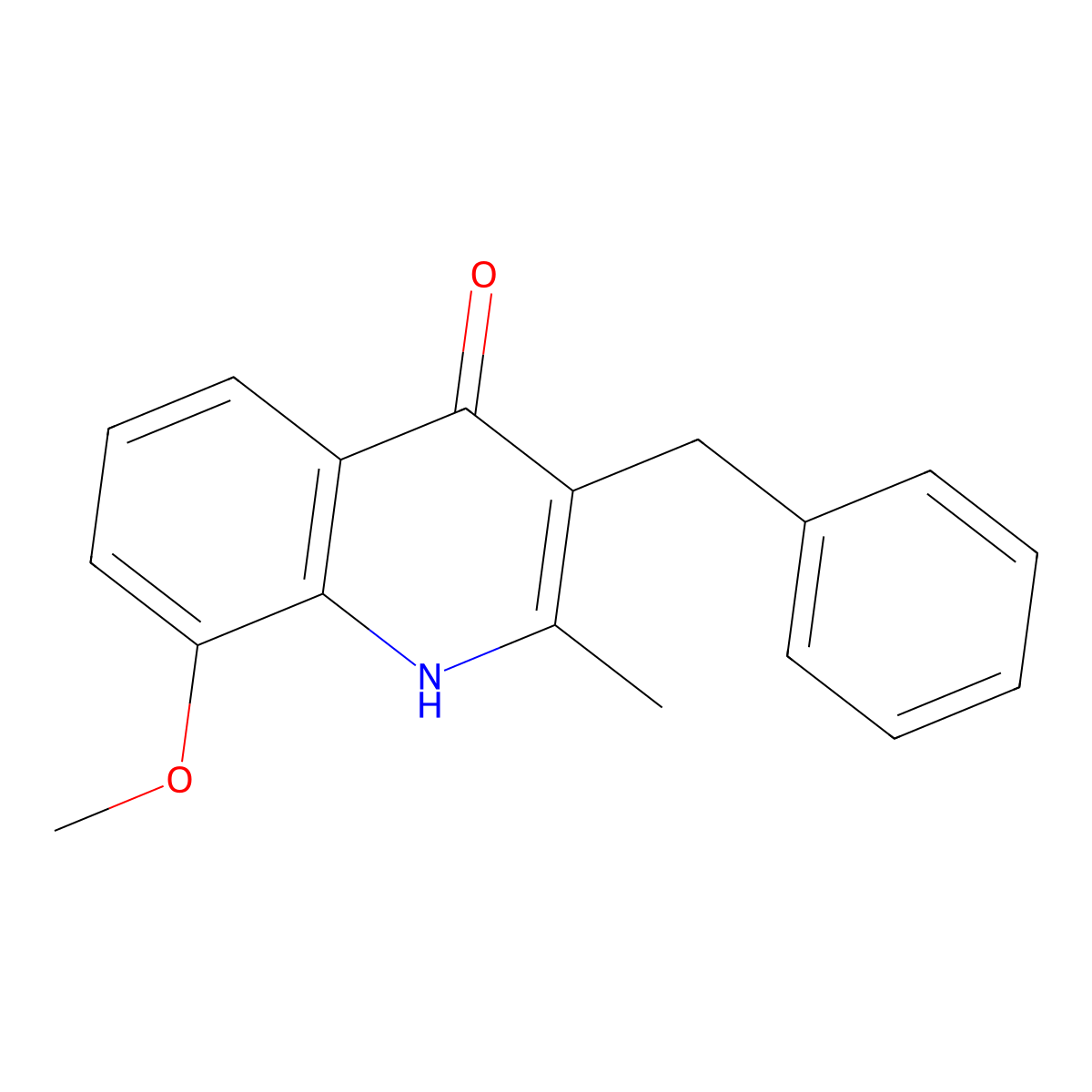 3-Benzyl-8-methoxy-2-methylquinolin-4(1H)-one molecular structure, CAS 1186205-01-5