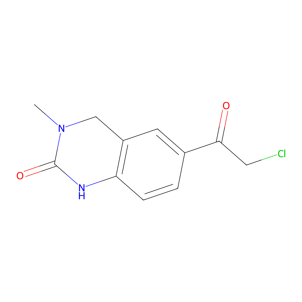 6-(2-Chloroacetyl)-3-methyl-1,2,3,4-tetrahydroquinazolin-2-one molecular structure, CAS 118621-05-9