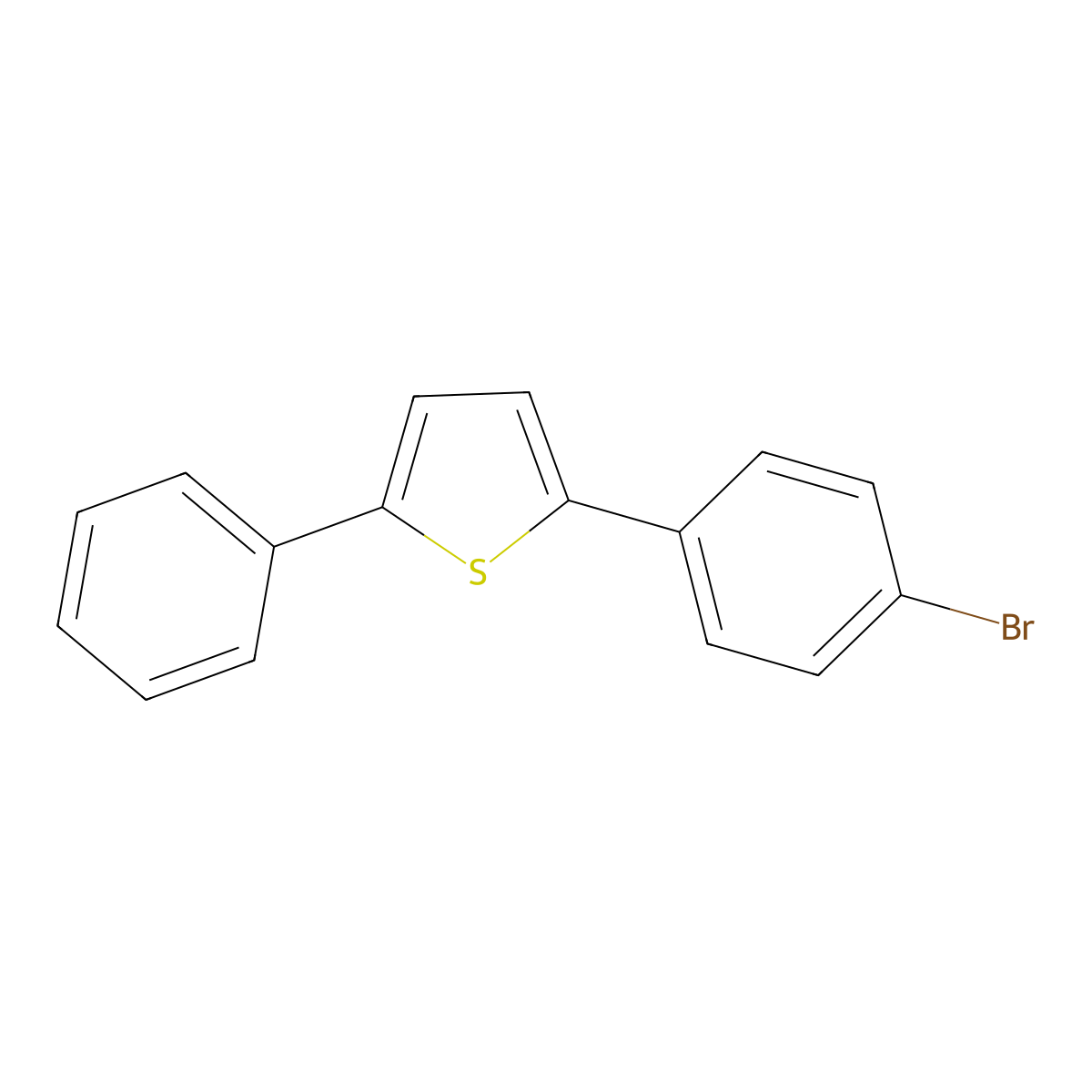 2-(4-Bromophenyl)-5-phenylthiophene molecular structure, CAS 118621-30-0