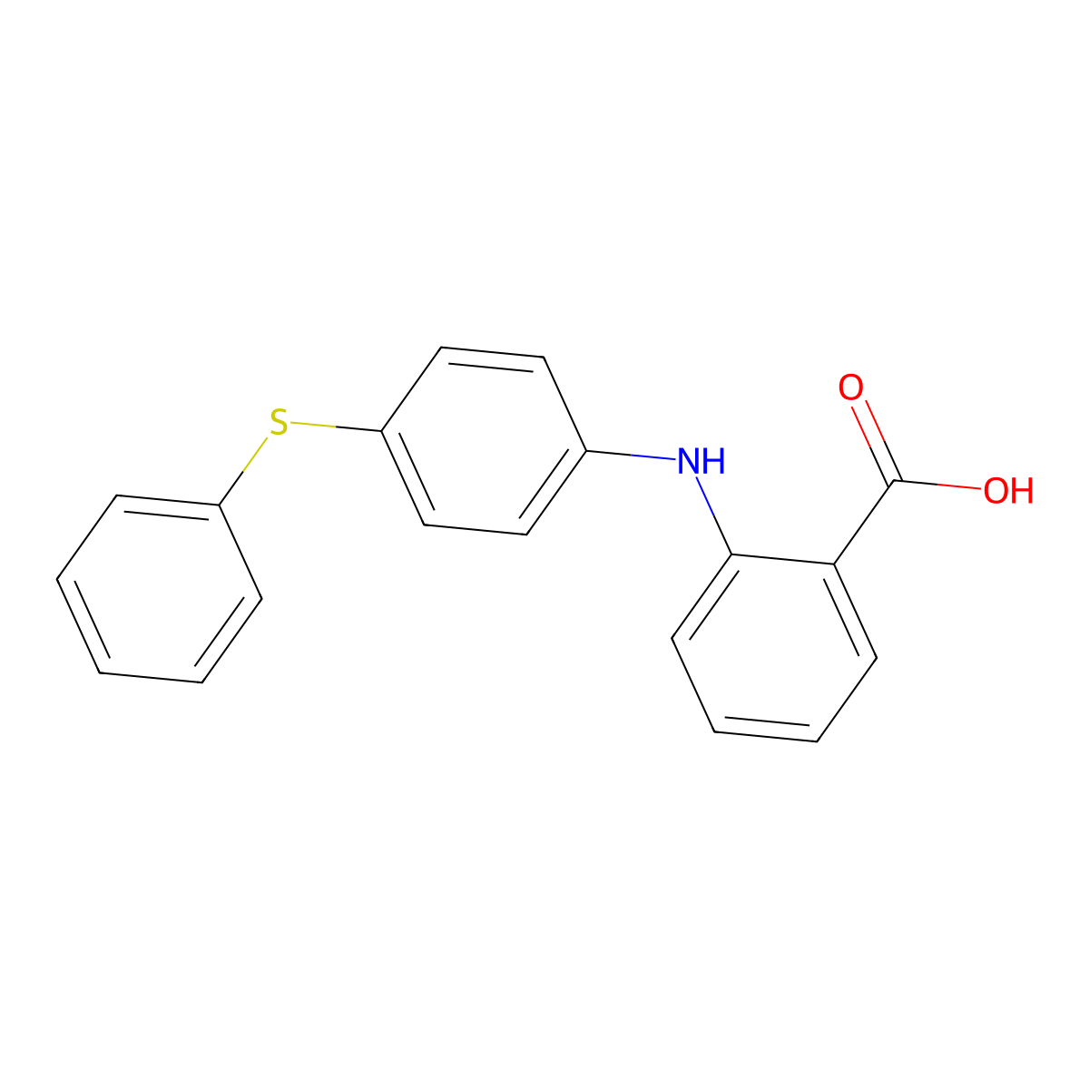 2-{[4-(Phenylsulfanyl)phenyl]amino}benzoic acid molecular structure, CAS 1186218-73-4