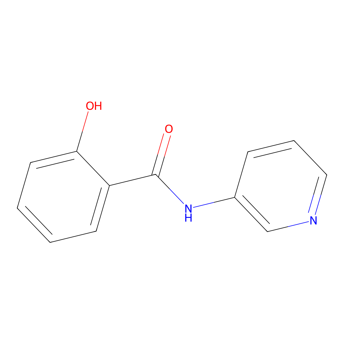 2-hydroxy-N-(pyridin-3-yl)benzamide molecular structure, CAS 118623-71-5