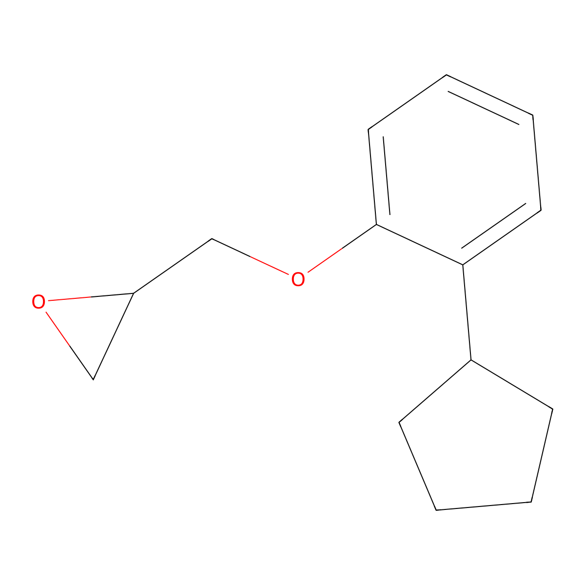 (2S)-2-[(2-cyclopentylphenoxy)methyl]oxirane molecular structure, CAS 118629-68-8