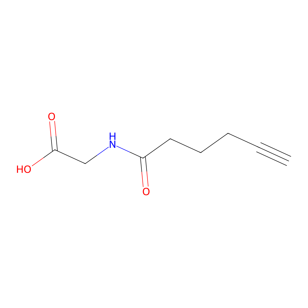 2-(Hex-5-ynamido)acetic acid molecular structure, CAS 1186293-73-1