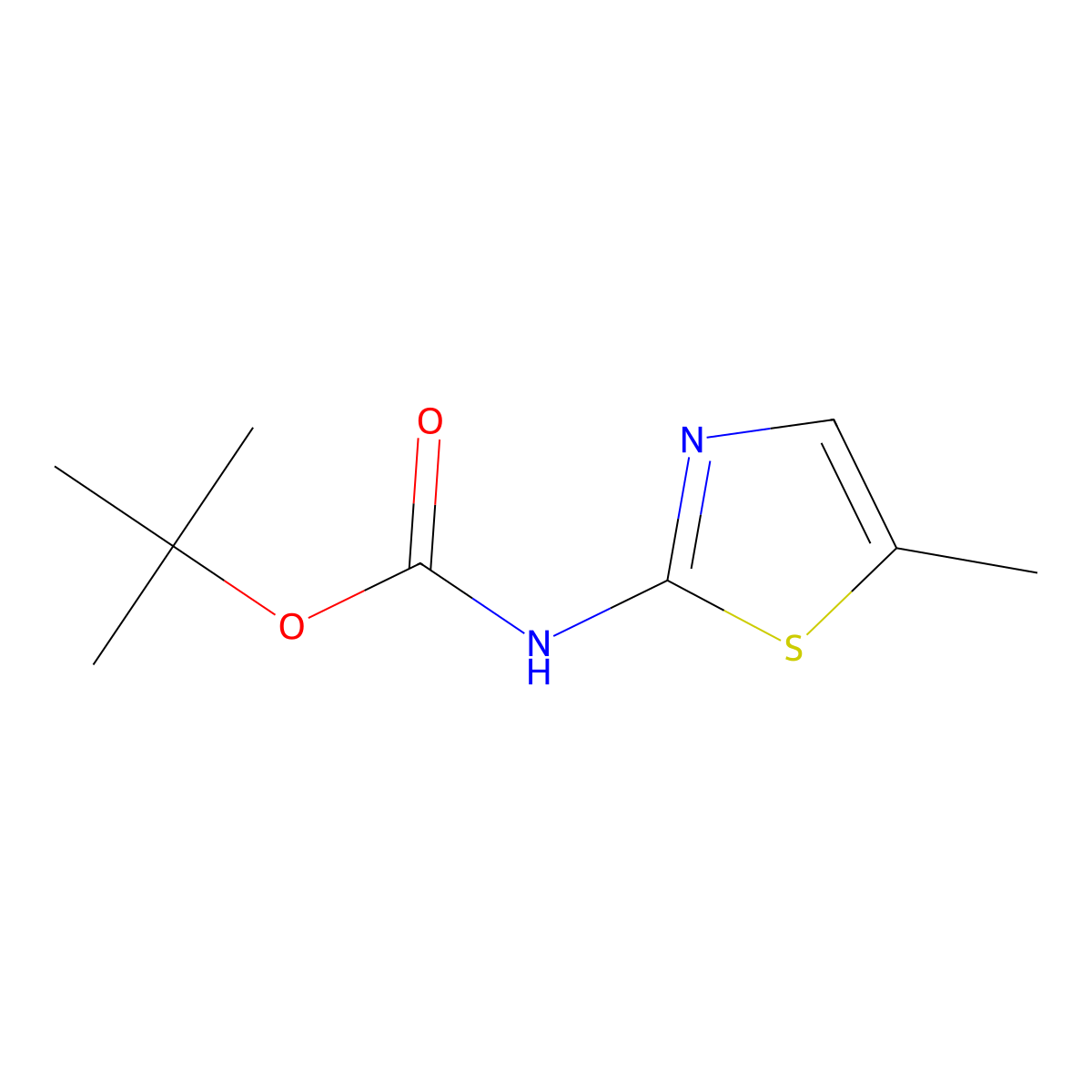 tert-Butyl (5-methylthiazol-2-yl)carbamate molecular structure, CAS 1186298-92-9