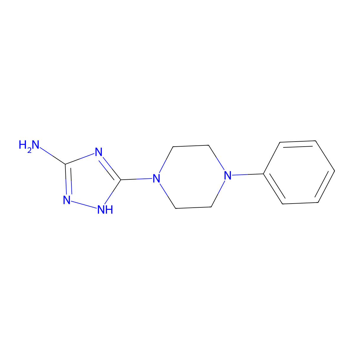 5-(4-Phenyl-1-piperazinyl)-1H-1,2,4-triazol-3-amine molecular structure, CAS 118630-19-6