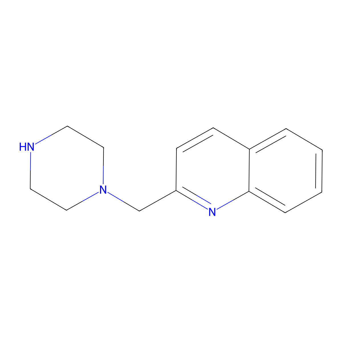 2-(1-Piperazinylmethyl)quinoline molecular structure, CAS 118630-28-7