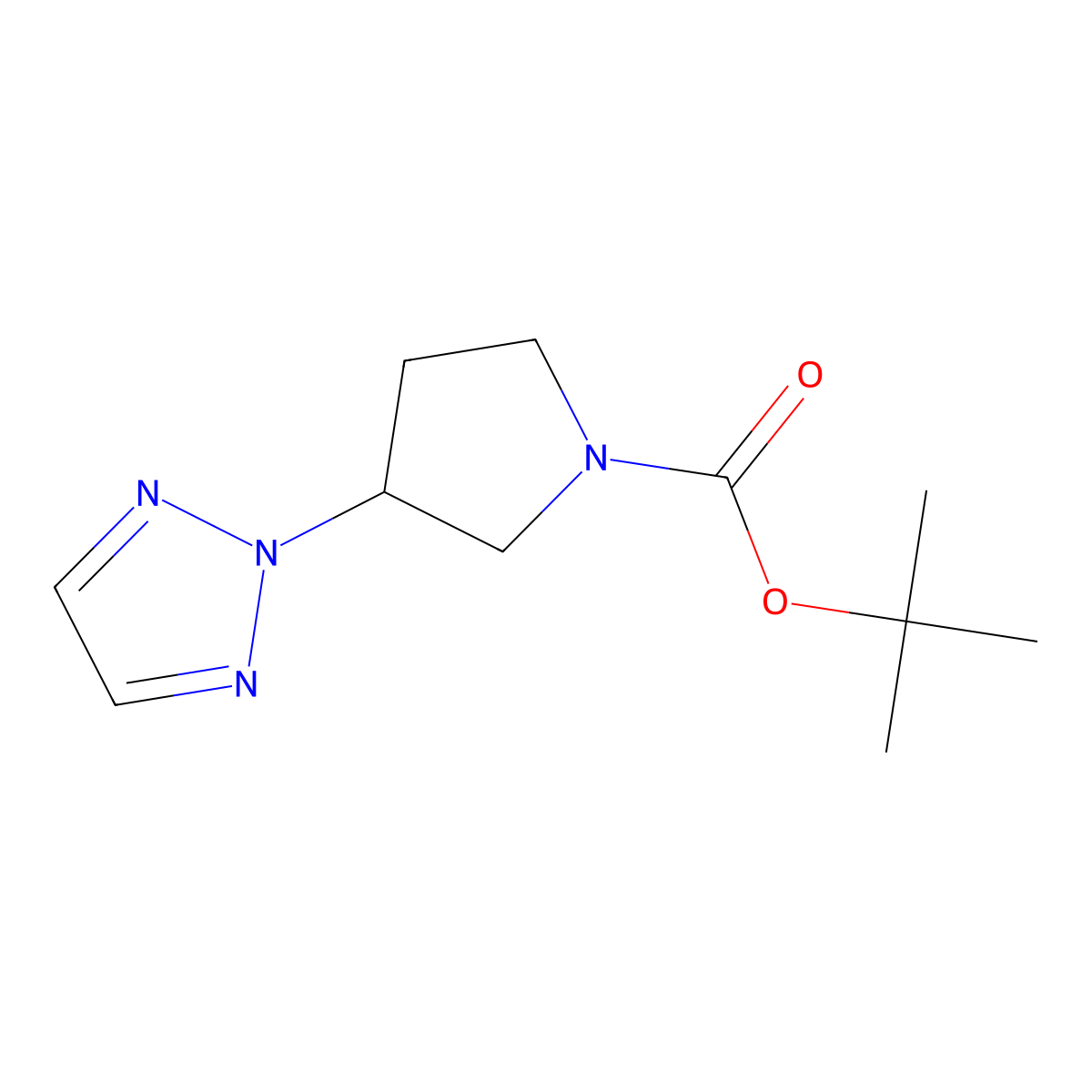 tert-butyl 3-(2H-1,2,3-triazol-2-yl)pyrrolidine-1-carboxylate molecular structure, CAS 1186300-54-8