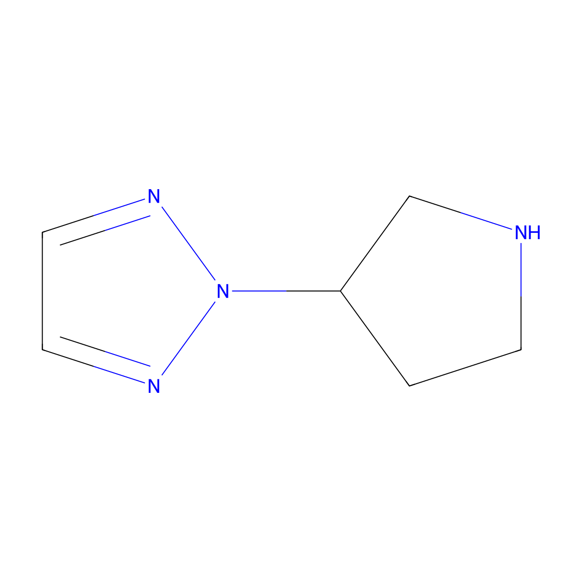 2-(Pyrrolidin-3-yl)-2H-1,2,3-triazole molecular structure, CAS 1186300-55-9