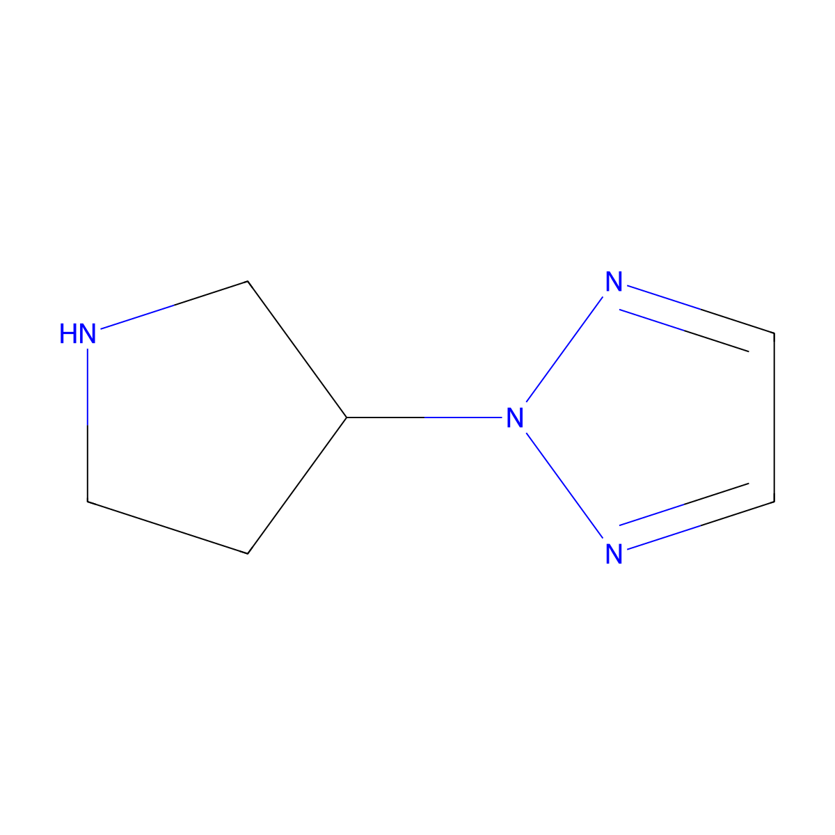 2-(Pyrrolidin-3-yl)-2H-1,2,3-triazole molecular structure, CAS 1186300-55-9