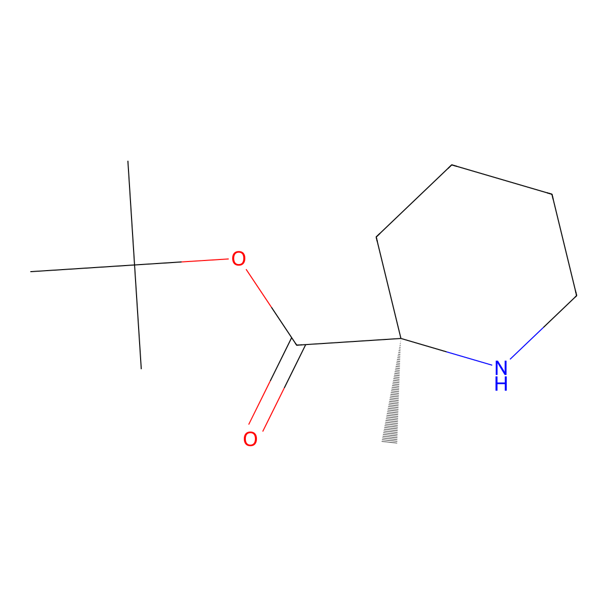 tert-Butyl (2R)-2-methylpiperidine-2-carboxylate molecular structure, CAS 1186301-87-0