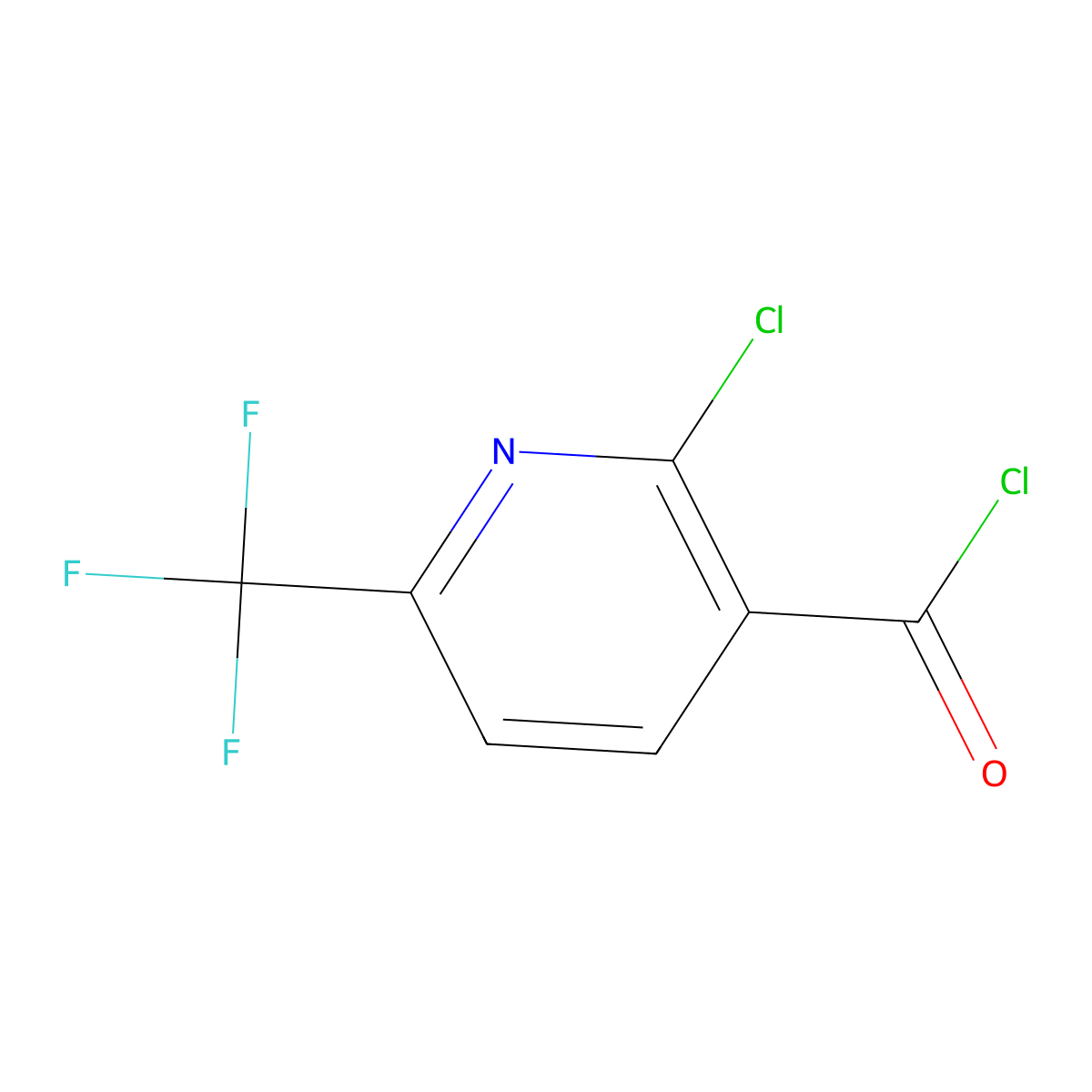 2-Chloro-6-(trifluoromethyl)nicotinoyl chloride molecular structure, CAS 1186306-84-2
