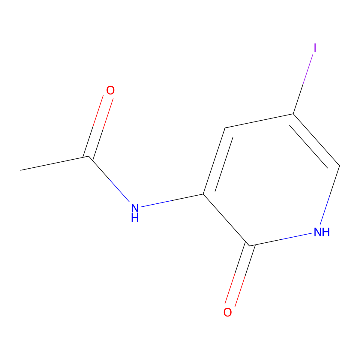 N-(2-Hydroxy-5-iodopyridin-3-yl)acetamide molecular structure, CAS 1186310-70-2