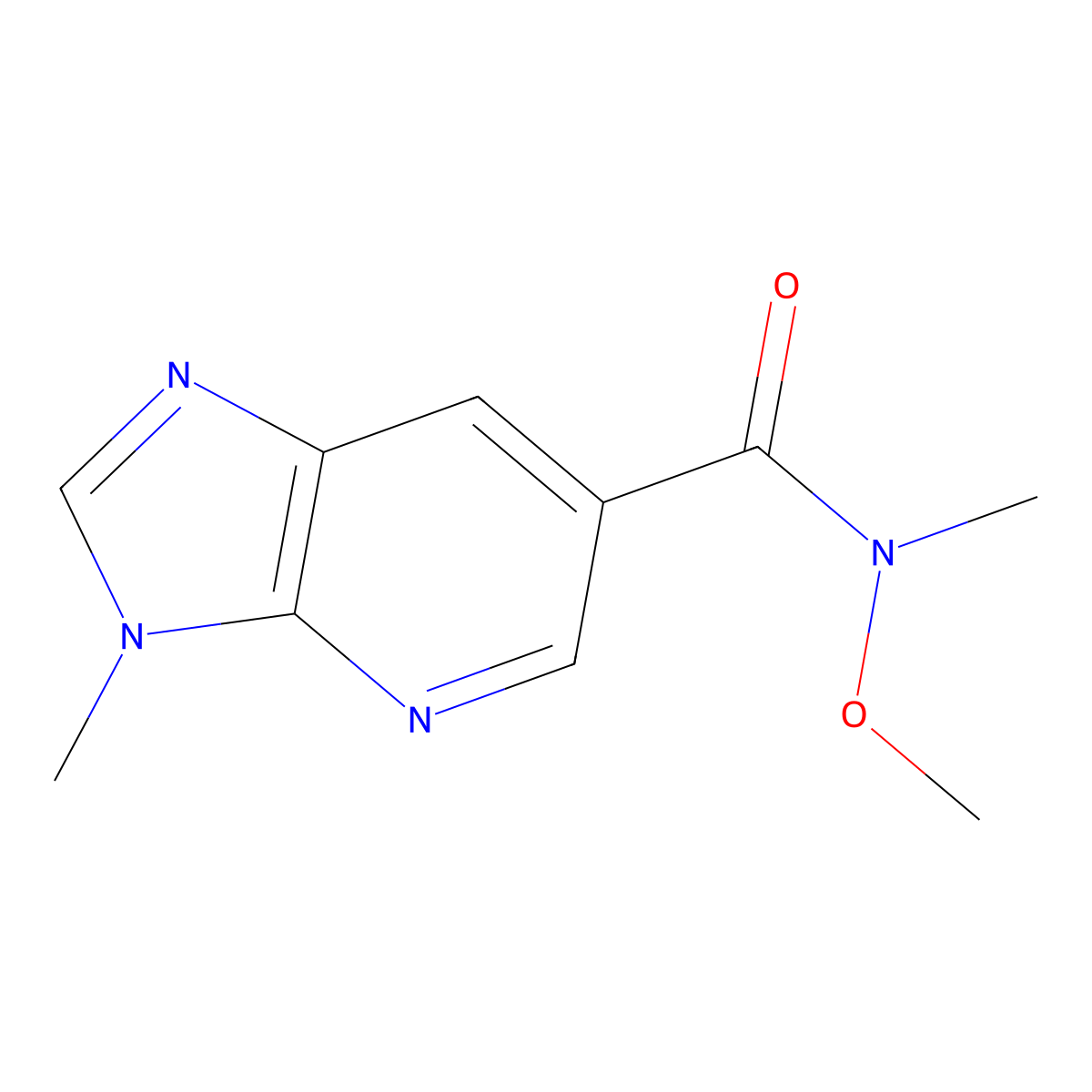 N-Methoxy-N,3-dimethyl-3H-imidazo[4,5-b]pyridine-6-carboxamide molecular structure, CAS 1186310-78-0