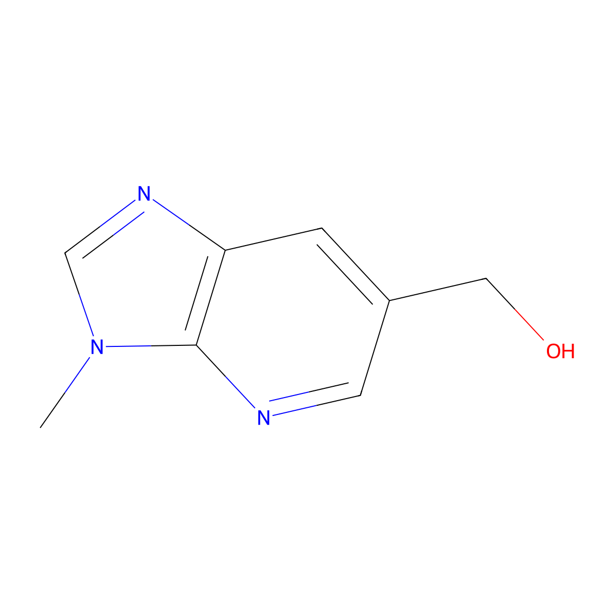 (3-Methyl-3H-imidazo[4,5-b]pyridin-6-yl)methanol molecular structure, CAS 1186310-79-1