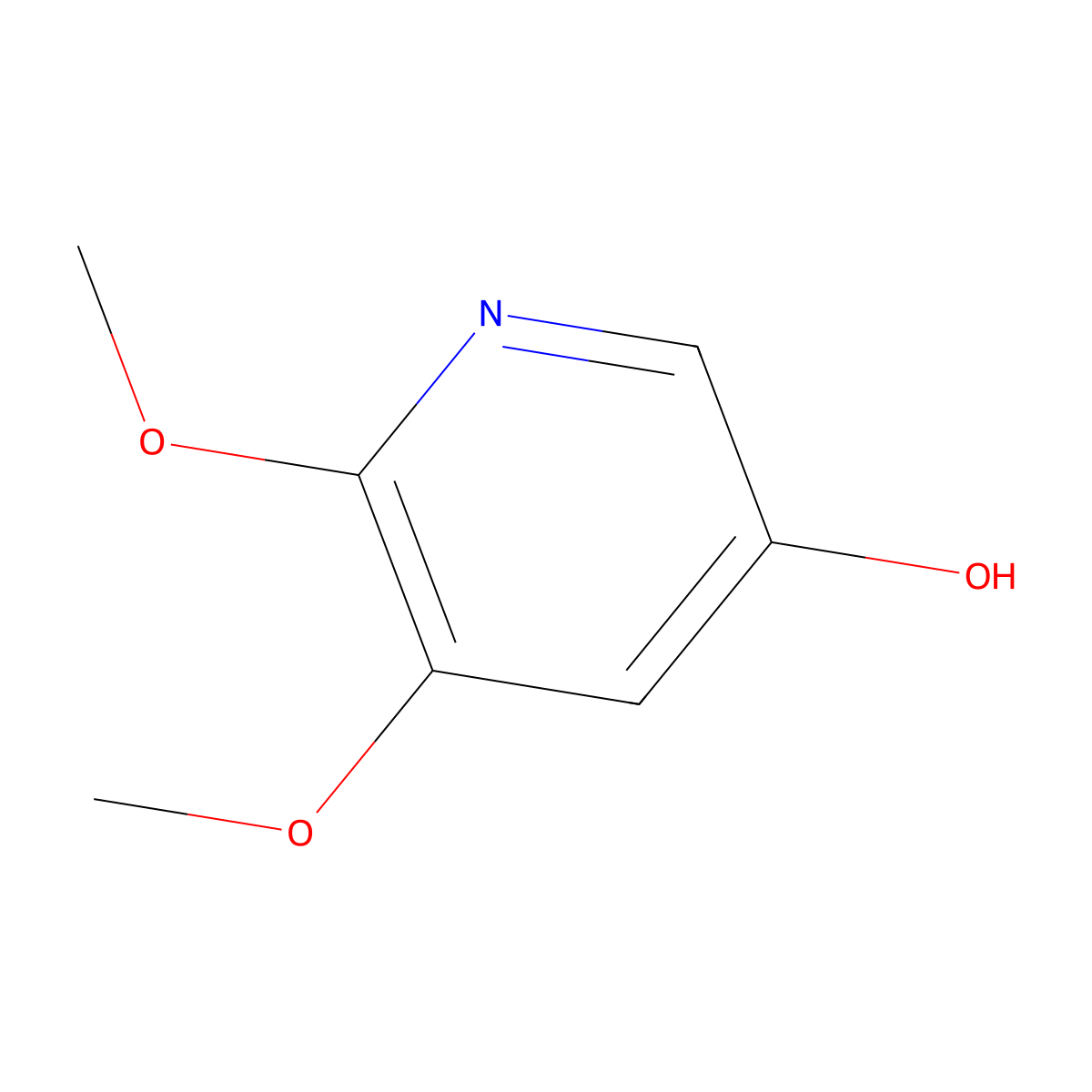 5,6-Dimethoxypyridin-3-ol molecular structure, CAS 1186310-85-9
