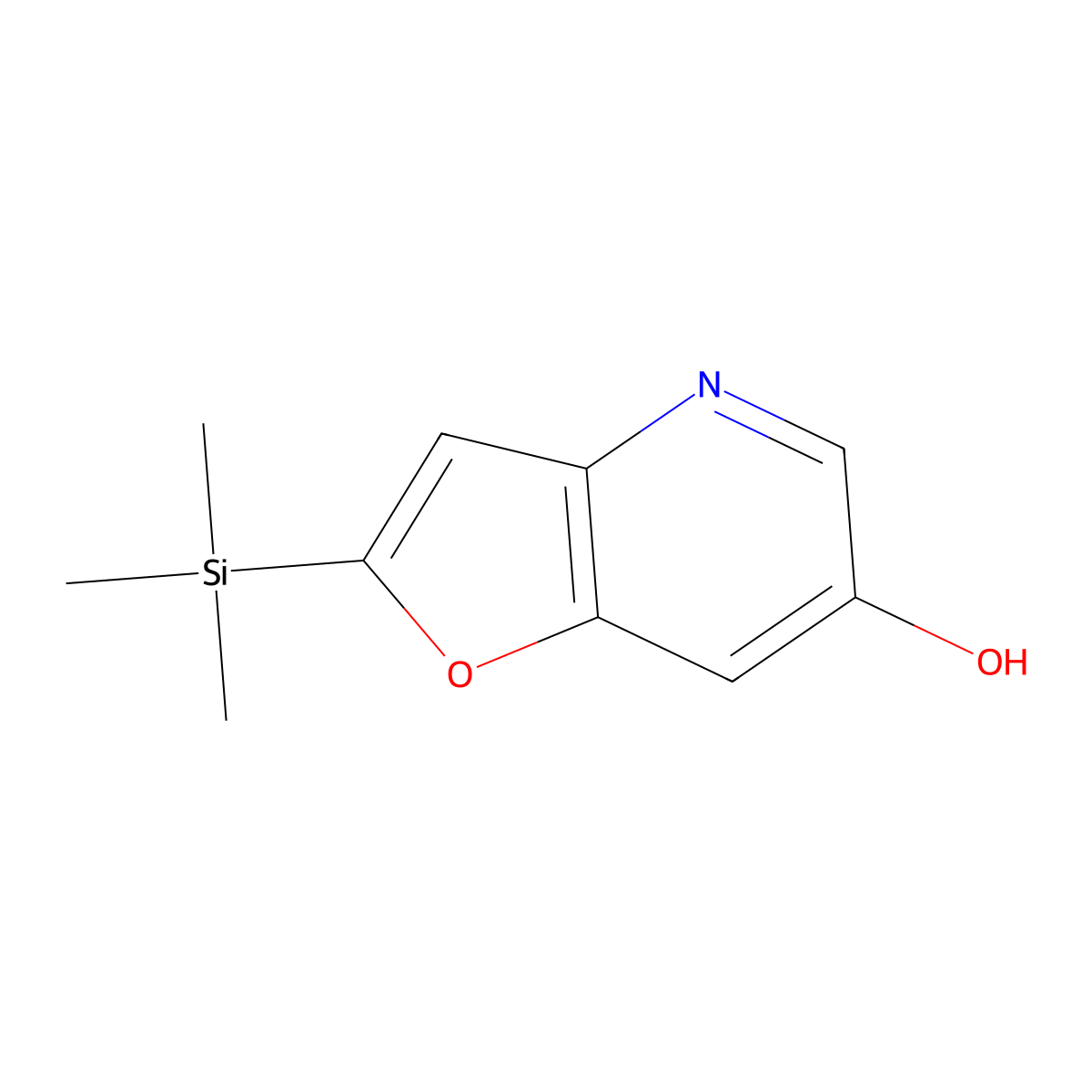 2-(Trimethylsilyl)furo[3,2-b]pyridin-6-ol molecular structure, CAS 1186310-90-6